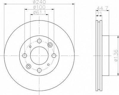HELLA PAGID 8dd355104941 -  Тормозной диск
